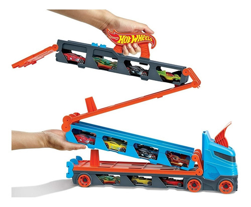 Imagem 5 de 10 de Hot Wheels City Guincho Pista Corridas Speedway Hauler Gvg37
