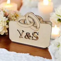 Comprar 25 Servilleteros Calados Fibrofacil Personalizados Boda