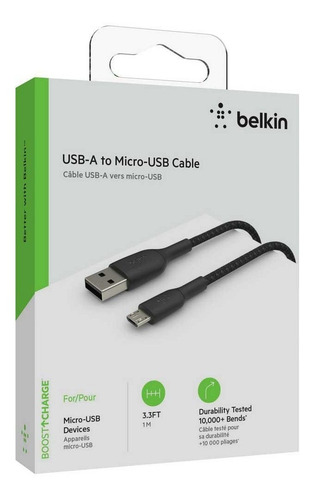 Imagen 2 de 3 de Cable Belkin Micro Usb Mixit Black 1.2m 100% Original