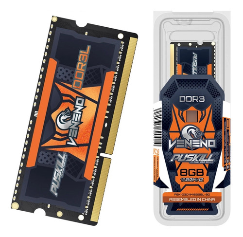 Memoria Ram 8gb Ddr3l Puskill Ddr3l, 8gb,1600 Mhz Nova!!!