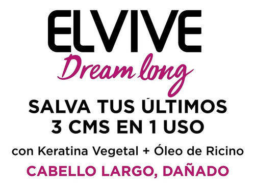 Imagen 6 de 6 de Acondicionador Loreal Paris Elvive Dream Long 400ml