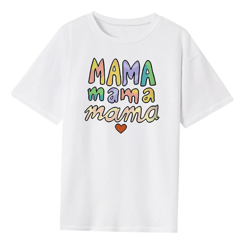 Mama Cómodas Camisetas De Cuello Redondo Para Mujer De