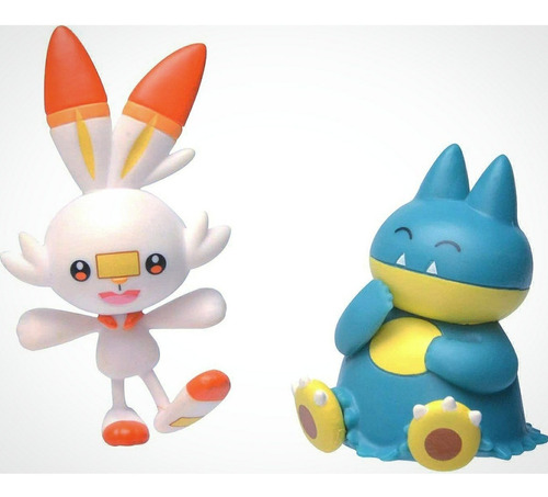 Pokemon Munchlax + Scorbunny Battle Figure Wicked Cool Toys