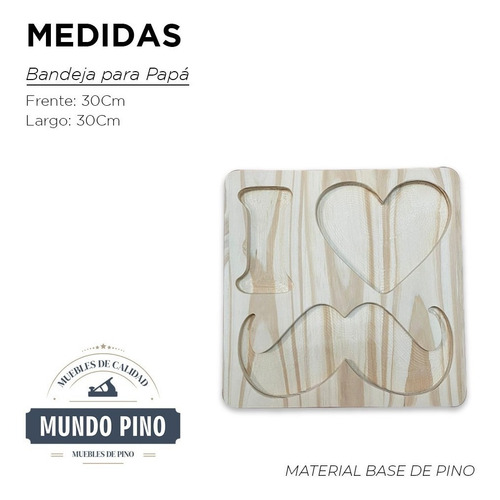 Imagen 2 de 6 de Tabla Calada Para Papá - Mundopino