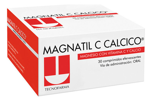 Magnatil C Calcico(vitamina C Con Magnecio Y Calcio) 30comp