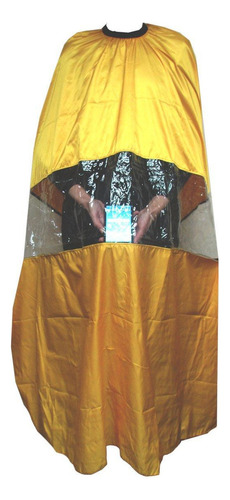 Capa De Corte Con Visor Recto Peluquería Barberia Color Amarillo