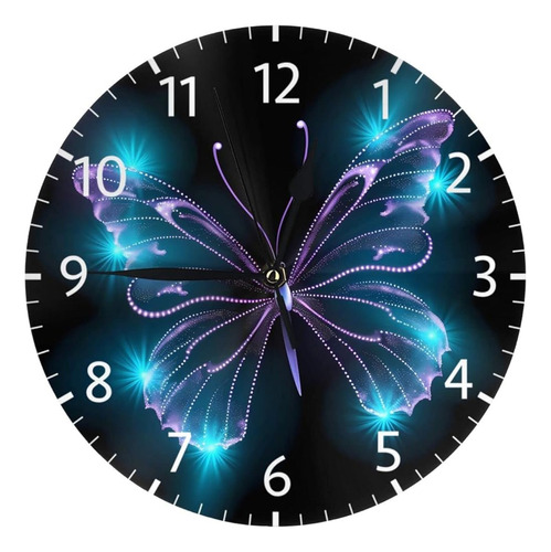 Tianheyue Elegante 3d Mariposa Estrella Reloj De Pared Redon