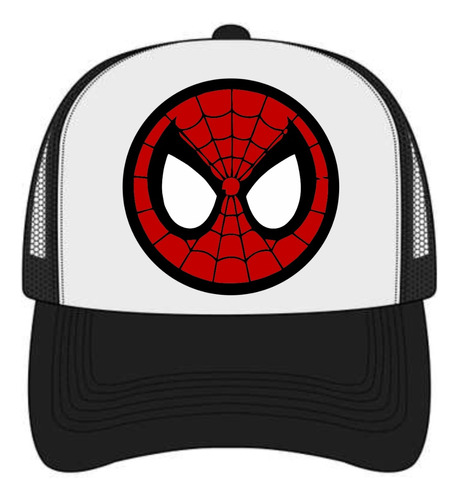 Gorra Tipo Trucker Negra Logo Hombre Araña