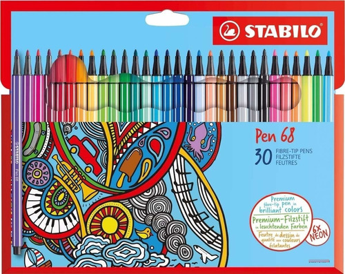 Marcador Stabilo Pen 68 Set 30 Colores