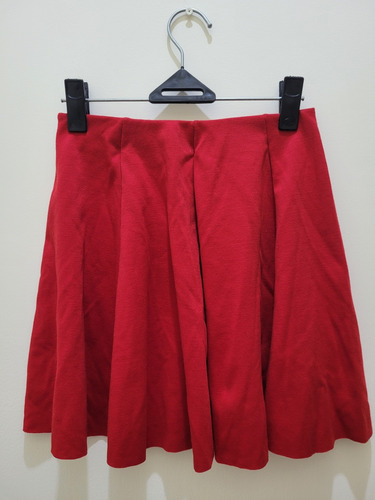 Falda Roja A La Cintura Acampanada Mini Talla Small