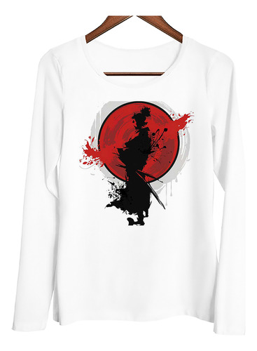 Remera Mujer Ml Samurai Legendario Japon Katana Espada P4