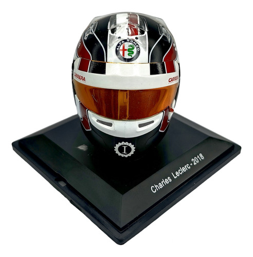 Casco Formula 1 Charles Leclerc Alfa Romeo F1 2018 Spark 1:5