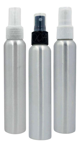 10 Envase Botella Aluminio 120 Ml Atomizador Blanco Spray!