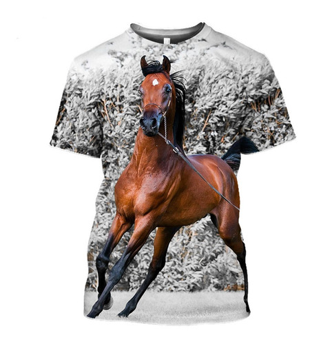 Playera De Caballo Con Estampado De Animales En 3d