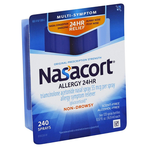 Nasacort Alergia Nasal Spray 24 Horas, 16,9 Ml (2 Botellas),