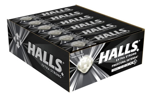 Pastillas Halls Negras Extra Fuerte