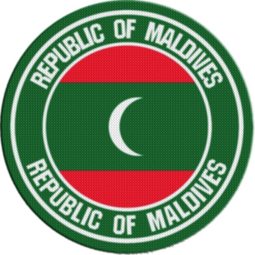 Parche Escudo Circular Maldivas M01