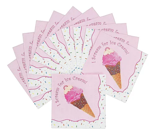 Fun Express - Servilletas Para Bebidas Con Helado Para Cumpl