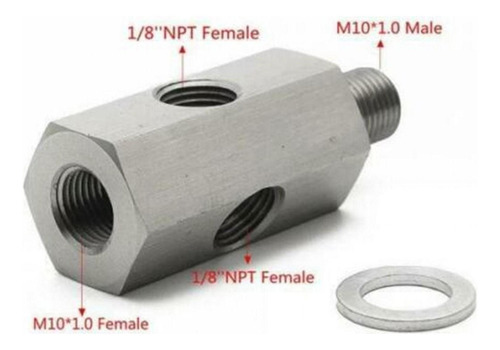 Adaptador T 1/8in Np Sensor De Presión De Aceite Ee A M10 10