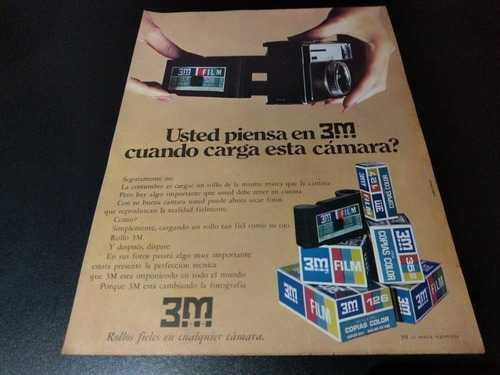 (pb269) Publicidad Clipping Rollos Fotograficos 3m * 1973