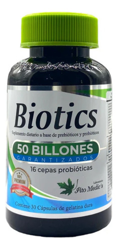 Biotics 50 Billones 30 Capsulas - Unidad a $67000