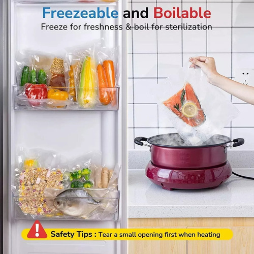 * Kit 6 Rollos Bolsas Alimentos Sellado Al Vacío 4 Tipos
