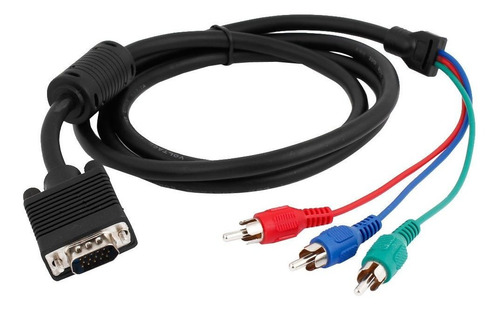 Qtqgoitem Ft Vga Pin Rca Rgb Adaptador Cable Video Negro