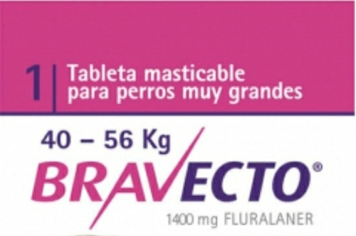 Antipulgas Bravecto 40 A 56 Kg 