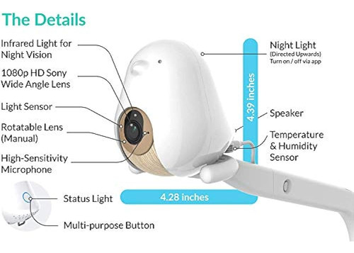 Monitor Inteligente Para Bebés Cubo Ai Plus Con Montaje En P