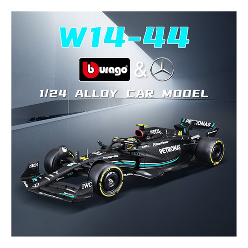 Coche Mercedes-benz Amg F1 1/24 Bburago W14 44 #hamilton 202
