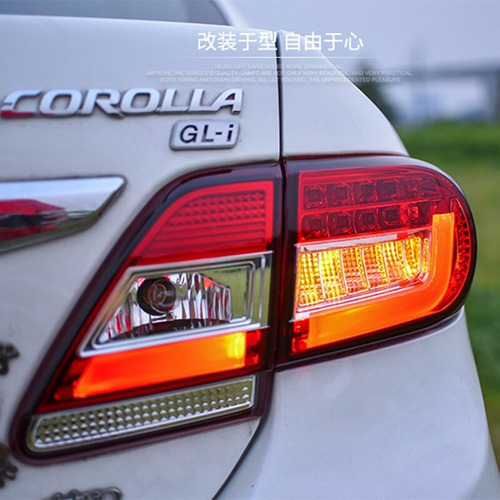 Lanterna Led Toyota Corolla 2012 A 2014 Cristal Red