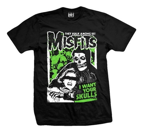 Remera Rock Misfits - I Want Your Skrulls Excelente Calidad 