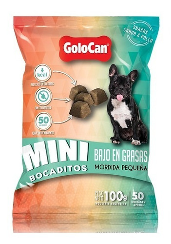 Mini Bocadito Golosina Para Perro Bajo En Grasa 100 Gr X 10