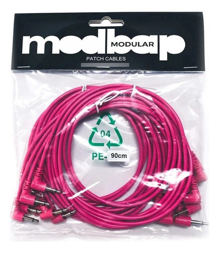 Pack 8 Cables Patch Pink Ángulo 90 Cm Modbap Modular