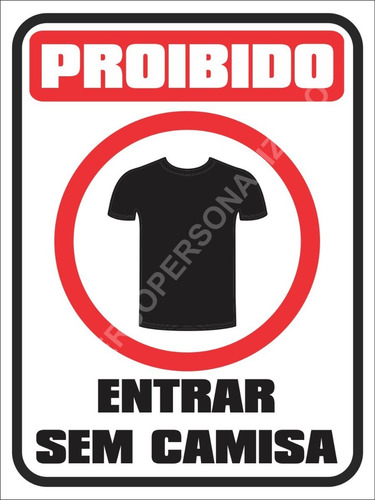 2 Adesivo Proibido Entrar Sem Camisa Loja Restaurante 15x20