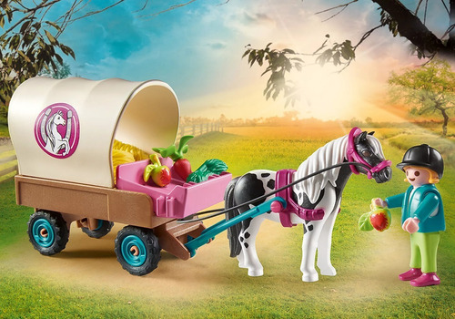 Imagen 3 de 4 de Playmobil 70998 Country Carruaje De Pony Caballo