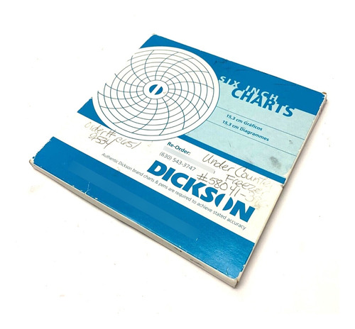 Dickson C651 Six Inch Round Temperature Charts Pack Of 5 Mss