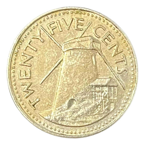 Barbados- 25 Cents - Año 1978 - Km #13 - Molino