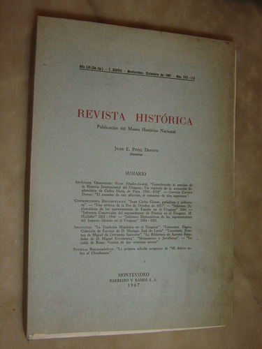 Revista Histórica Tomo Xxxviii Números 112-114 Año 1967