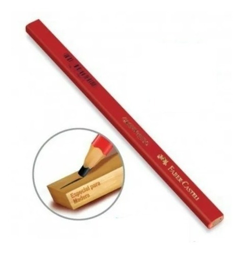Imagen 2 de 2 de Lapiz Eureka Faber Carpintero 17,5 X 1 Cm X 12 U.
