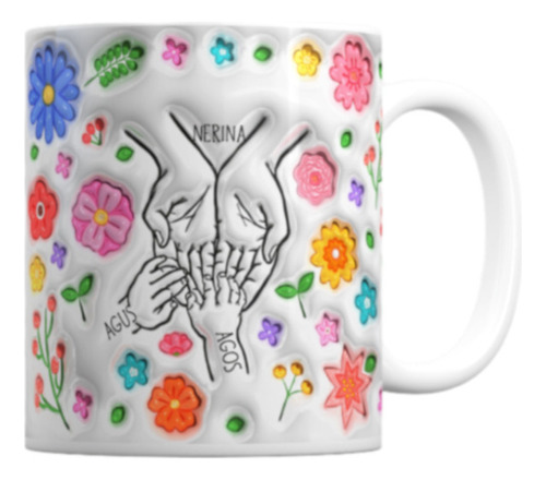 Taza Plástica Personalizada Mama Madre Hijos Hermanos  H2