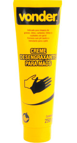 Crema Desengrasante Limpiador Para Manos 250g Vonder G P