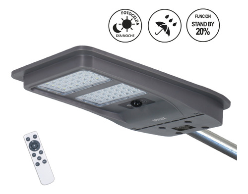 Lampara Solar Alumbrado Publico 100w Opalux Para Pastoral