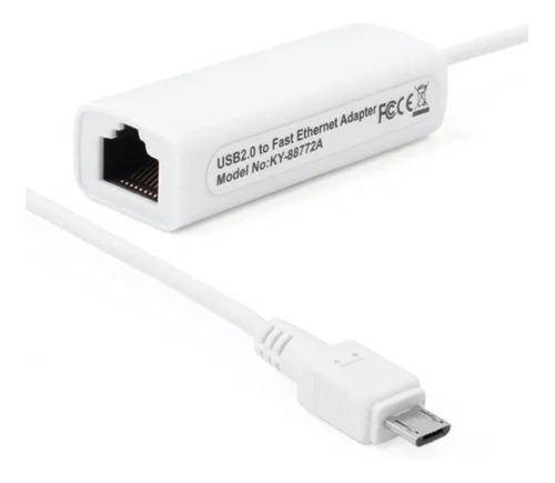 Cable Adaptador Red Ethernet A Solo Micro Usb 2.0