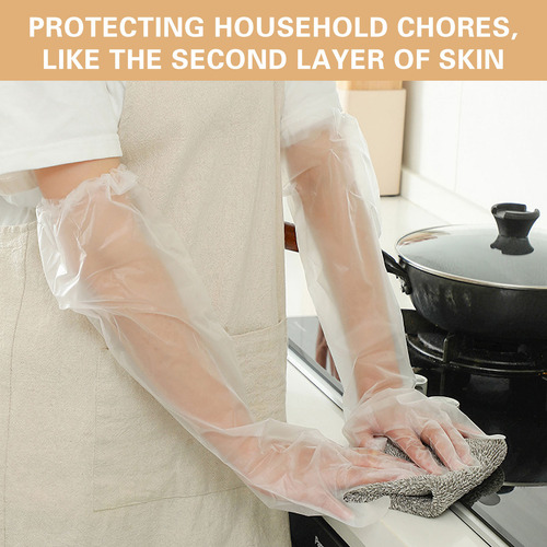 Guantes De Plástico Desechables Transparentes Extralargos H