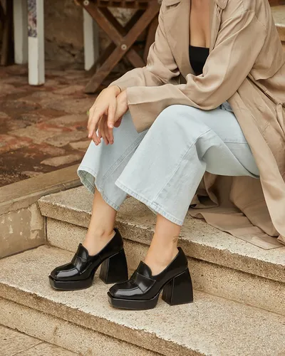 Zapatos de tacón cuadrado y plataforma sale