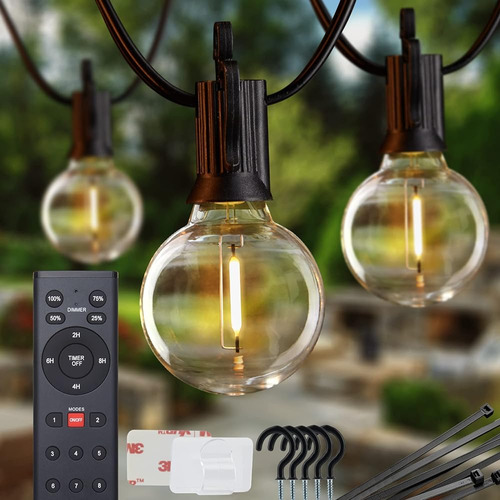 Brightown Outdoor String Lights Con Control Remoto, 58ft (48