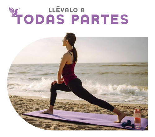Tapete De Yoga Muuk Fitness 3 Mm Ejercicio Y Relajación Color Lila