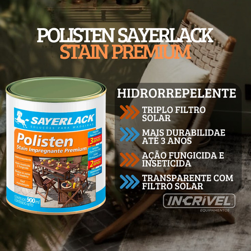 Poliste Premium Stain Cores Porta/madeiras/janelas Sayerlack