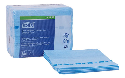 Tork Wiper Foodservice Antimicrobial Azul 1 Paq / 50 Pzs
